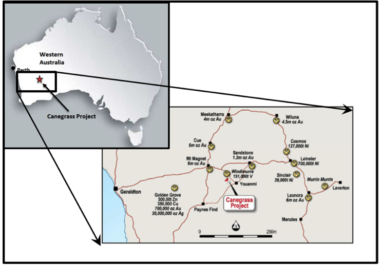 Canegrass Project Location Map
