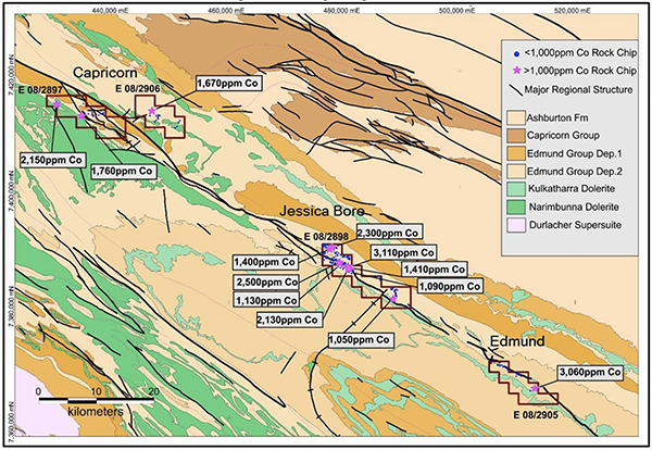 Fig 2: Rock Chip Sample Results