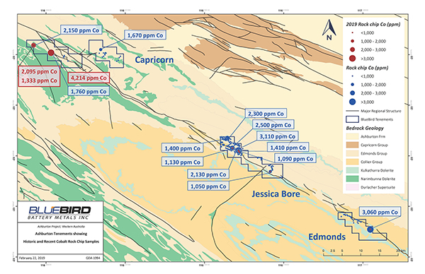 Figure 3: Recent and Historical Rock Chip Samples